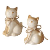 Adorno Gatos Marrón 11 Cm