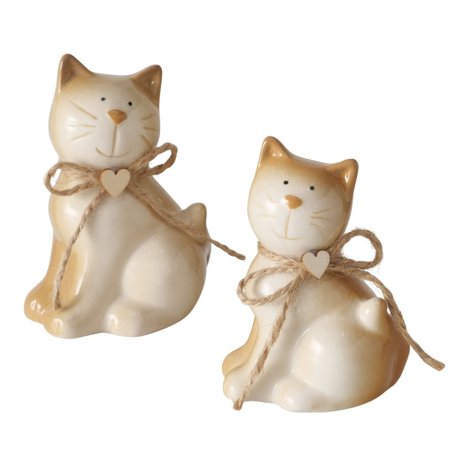 Adorno Gatos Marrón 11 Cm
