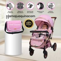Coche Cuna de Lujo Little Baby «BARCELONA» con Bolso Pañalero Pink