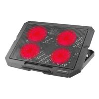 Cooler para laptop Coolbox Teraware máx. 17"" gamer, 2 puertos USB, 4 ventiladores, con LED