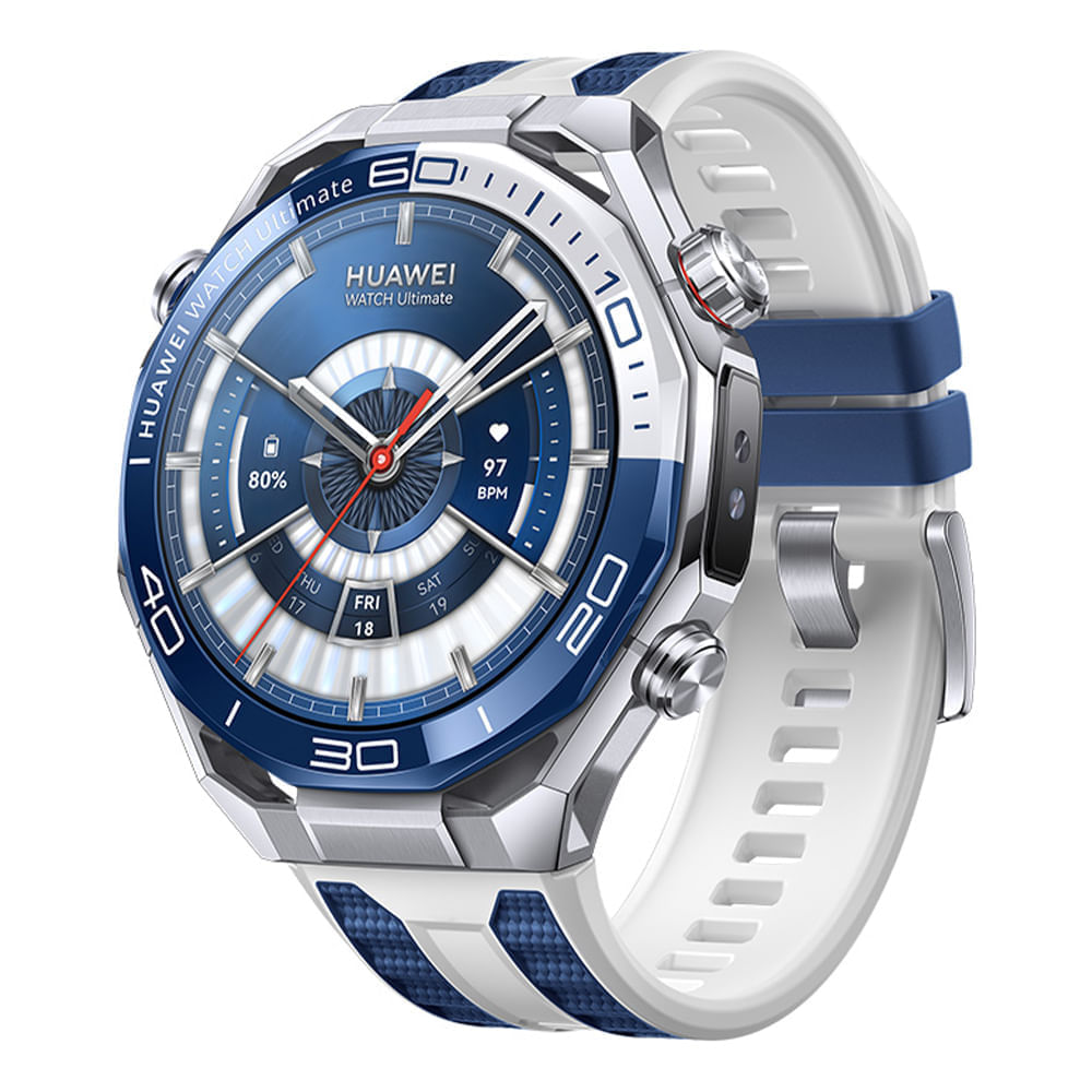 Smartwatch Huawei Ultimate 2 47.8mm, pantalla AMOLED, resistente al agua 20 ATM, certificación IP68, monitoreo de salud, batería hasta 4 días, azul