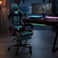 Silla Gamer con Masajeador Lumbar Playpro X1 Rojo Base de Metal