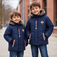 Casacas acolchadas para niños casual Liviano / Azul / S