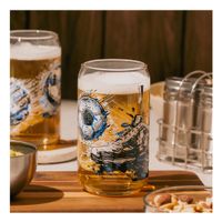 VASO DE VIDRIO ESTILO LATA MUNDIAL DE 16 OZ CRISTAR X 6 UNIDADES