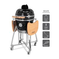 Kamado Diamante 18"" Negro + Regalos Básicos