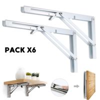 Repisa, Soporte, Ángulo Plegable Push 40cm Pack X6