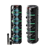 Parlante Torre 8403 y micrófono con salida USB, AUX, TF, MIC