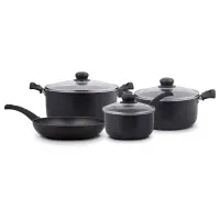 Juego de Ollas Nova de Acero Inoxidable con Tapa de Vidrio 7 Piezas - OFERTA