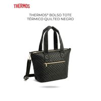 LONCHERA EJECUTIVA THERMOS BOLSO TOTE TERMICO QUILTED NEGRO