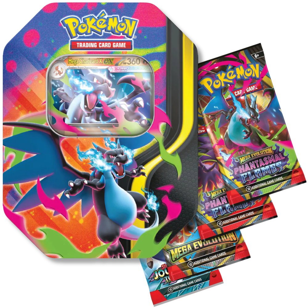 Cartas Pokemon TCG - Mega Charizard X 40 Cards y Lata Coleccionable (Español)