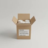 Caja de 10 Rollos de 2000 etiquetas adhesivas térmico directo 50x25mm 2 columnas TD tuco 1 pulgada
