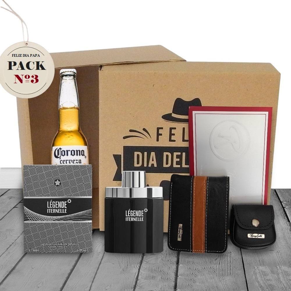 PACK 3 - Billetera Duo con monedero set de regalo para el dia del padre