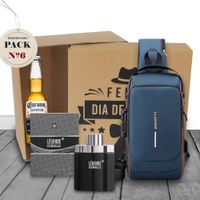 PACK 6 - Morral antirrobo y Billetera set de regalo para el día del padre