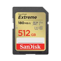 Memoria SD Sandisk 512GB Extreme - R180mb - W130mb