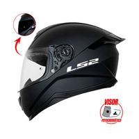 Casco con Visor Fotocromatico LS2 SOLID NEGRO MATE VPHOTOCROM FF802 Talla M-ECE2206