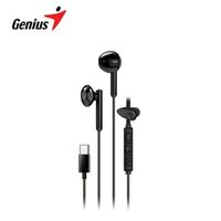 AUDIFONO C/MICROF. GENIUS HS-M366 IN-EAR USB-C 14.2MM CLIP GIRATORIO BLACK (31710033400)