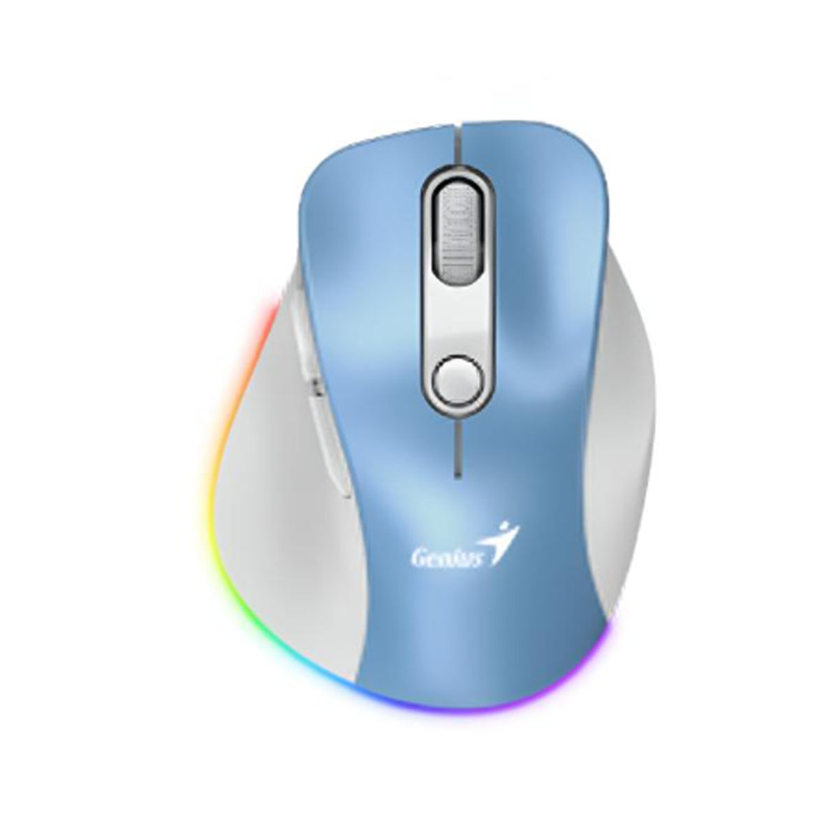 MOUSE GENIUS ERGO 9000S PRO DUAL RECARGABLE WIRELESS/BT RGB LIGHT BLUE (31030039401)