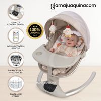 Mecedora Eléctrica para Bebés «LUXE NEW» Colección Exclusiva Light Beige