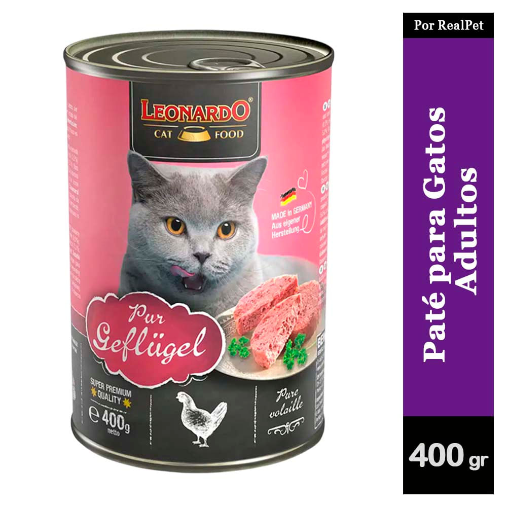 Paté para Gato Leonardo Quality Selection Ave 400 gr