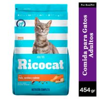 Comida para Gato Adulto Ricocat Pollo Sardina Salmon 454 gr