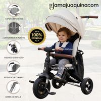 Triciclo Guiador «TOAD» para Niños con Bolso Beige