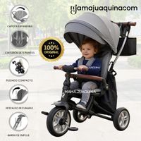 Triciclo Guiador «TOAD» para Niños con Bolso Gray
