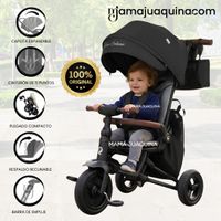 Triciclo Guiador «TOAD» para Niños con Bolso Black