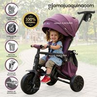 Triciclo Guiador Plegable «JEAN MAX» para Niños con Bolso Purple
