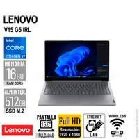 Laptop Lenovo V15 G5 IRL 15.6 FHD Core i7-13620H 2.4/4.9GHz 16GB DDR5-5200MHz SIN SISTEMA OPERATIVO