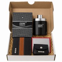 Set de una billetera cuero PU y Monedero regalos para el dia padre