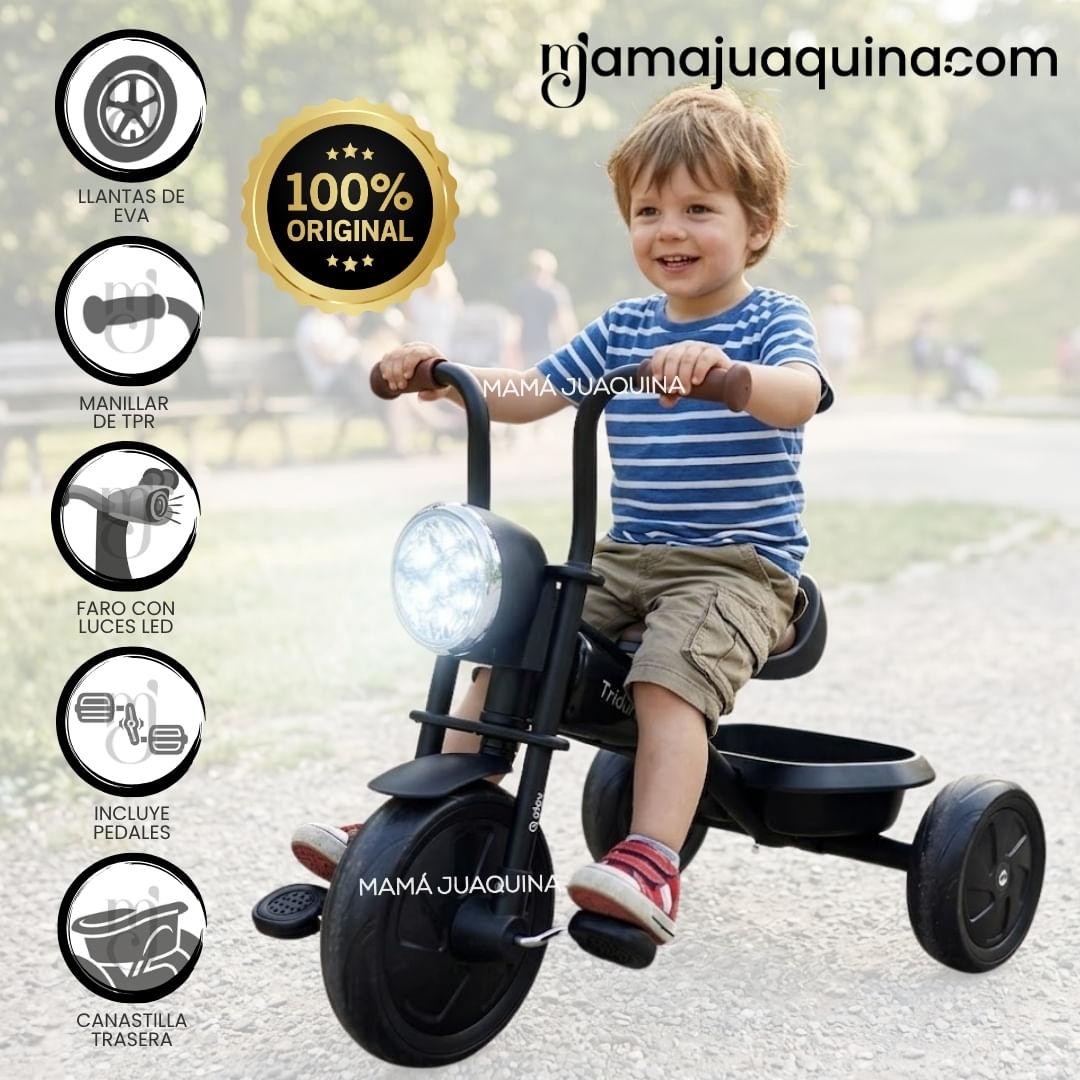 Triciclo Chavito «LUI» para Niños Black