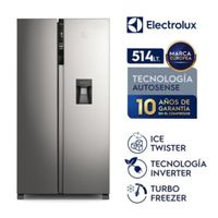 Refrigerador No Frost ERSA53V2HDS Side By Side Inverter 514 Litros Silver Electrolux