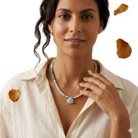 Collar Piedra naturales Amazonite  mujer accesorios