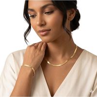Collar y Pulsera minimalista elegante  de mujer  accesorios