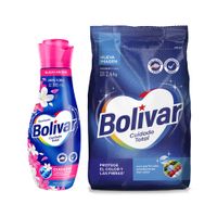 Pack BOLÍVAR: Detergente en Polvo Cuidado Total Bolsa 2.4Kg +  Suavizante de Ropa Floral Botella 800ml