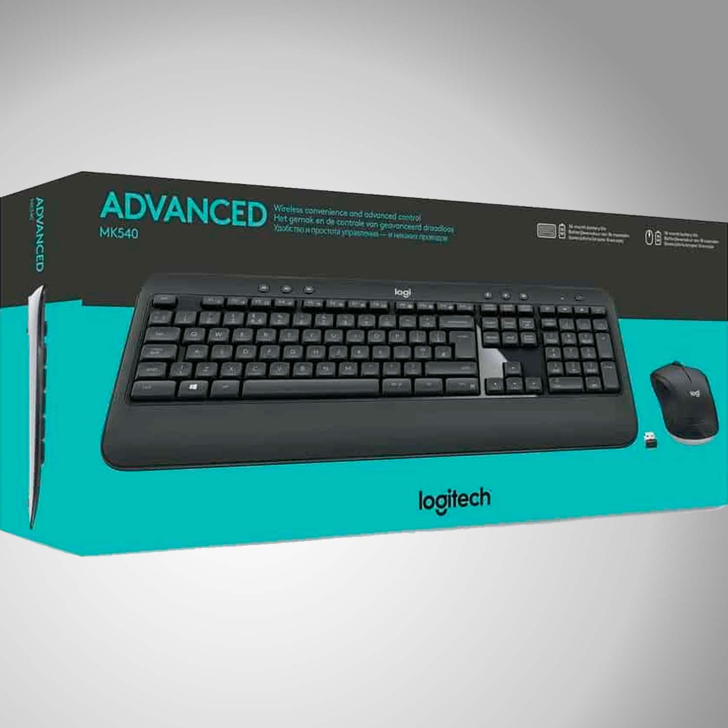 Combo teclado y mouse Logitech MK540, inalámbrico, USB, multimedia