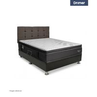Dormitorio Praktibox Laqueado Cromopedic 2 Plazas Cuadros Marron