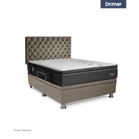 Dormitorio Praktibox Cromopedic Queen Capitone Beige Vivid