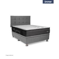 Dormitorio Praktibox Cromopedic Queen Cuadros Gris Plata