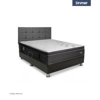 Dormitorio Praktibox Laqueado Cromopedic Queen  Cuadros Gris Plata