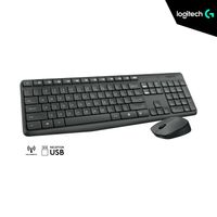 KIT LOGITECH 2 EN 1 TECLADO Y MOUSE MK235 INALAMBRICO USB BLACK