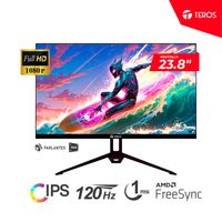 MONITOR TEROS FLAT TE-2415S 23.8? FHD(1920×1080) 120HZ 1MS IPS HDMI DP PARLANTES INTEGRADOS