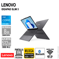 LAPTOP LENOVO IDEAPAD SLIM 3 15.3"" WUXGA IPS CORE I5-13420H 2.1/4.6GHZ 8GB DDR5 SIN SISTEMA OPERATIV