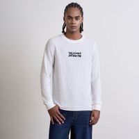 Polo Manga Larga Hombre Waffle Print Hypnotic