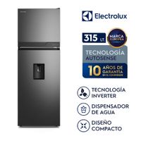 Refrigeradora Top Freezer con dispensador 315L No Frost Negra Electrolux ERT34A2P6DC