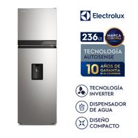 Refrigeradora Top Freezer con dispensador 236L No Frost Silver Electrolux ERT25A2P6DS