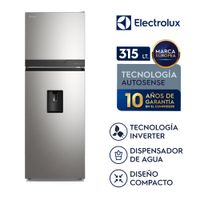 Refrigeradora Top Freezer con dispensador 315L No Frost Silver Electrolux ERT34A2P6DS
