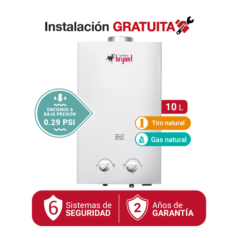 TERMA A GAS 10L BRYANT GAS NATURAL (GN)
