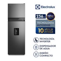 Refrigeradora Top Freezer con dispensador 236L No Frost Negro Electrolux ERT25A2P6DC