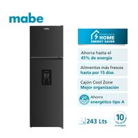 Refrigeradora Mabe RMN245PAPRP0 243L Bottom Freezer TecInverter Black Steel